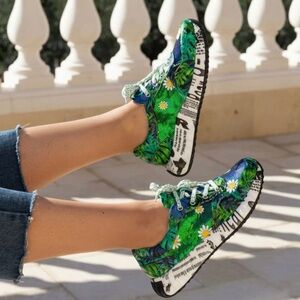 NWT Laura Vita Burton 05 Floral Sequin Limited Sneakers Sz 38